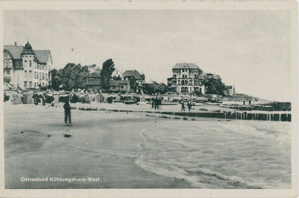 Historische Postkarte Kühlungsborn West Panorama 1920 und heute 12x17 cm 
